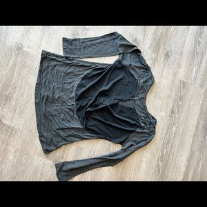 Gray Balance Collective open-back long-sleeve Activewear Top